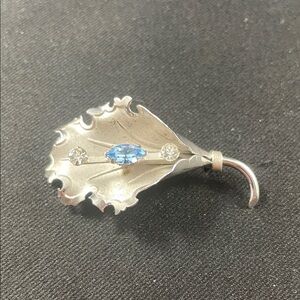 Vintage Bond Boyd Sterling Silver Brooch with Crystals